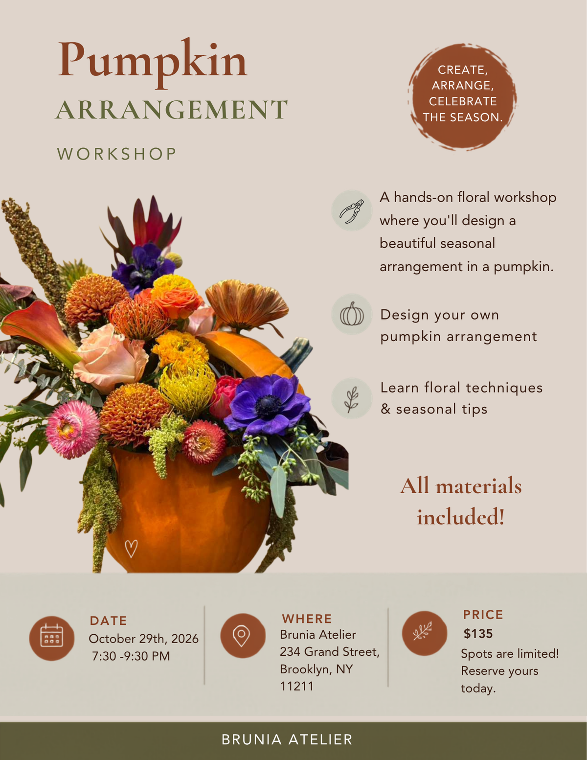 Pumpkin Arrangement Workshop